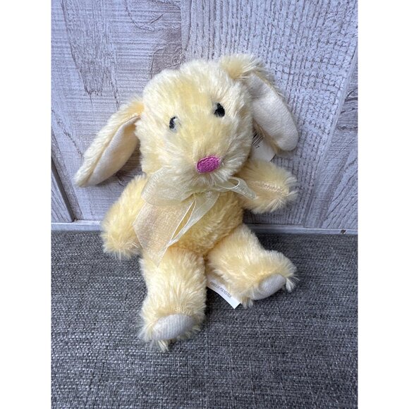 Easter Plush Yellow Bunny Hair Bows Beaded Bracelet & Marble Bouncy Ball Toys - Picture 3 of 7